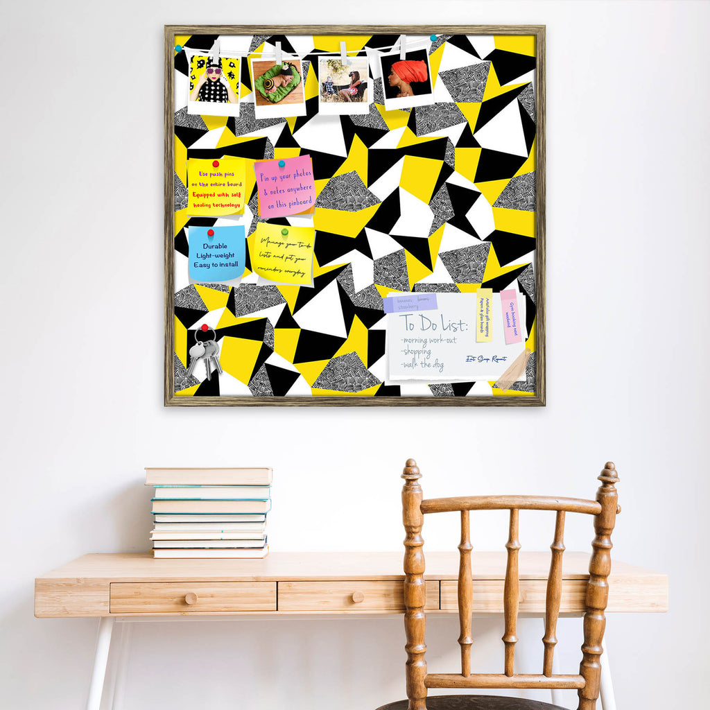 Geometric Triangles D2 Bulletin Board Notice Pin Board Soft Board | Framed-Bulletin Boards Framed-BLB_FR-IC 5008338 IC 5008338, Abstract Expressionism, Abstracts, Ancient, Art and Paintings, Black, Black and White, Decorative, Digital, Digital Art, Fashion, Geometric, Geometric Abstraction, Graphic, Hipster, Historical, Illustrations, Medieval, Modern Art, Patterns, Retro, Semi Abstract, Signs, Signs and Symbols, Sketches, Space, Triangles, Vintage, White, d2, bulletin, board, notice, pin, soft, framed, abs