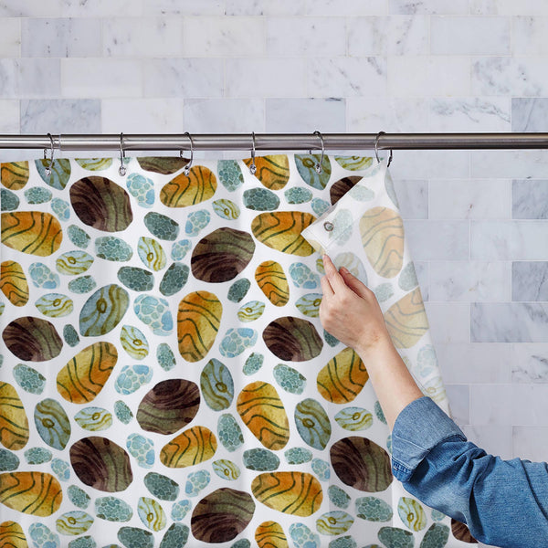 Watercolor Stones Washable Waterproof Shower Curtain-Shower Curtains-CUR_SH_EL-IC 5008389 IC 5008389, Abstract Expressionism, Abstracts, Art and Paintings, Automobiles, Black and White, Digital, Digital Art, Fashion, Graphic, Illustrations, Marble and Stone, Nature, Nautical, Parents, Patterns, Retro, Scenic, Semi Abstract, Signs, Signs and Symbols, Stripes, Transportation, Travel, Vehicles, Watercolour, White, watercolor, stones, washable, waterproof, polyester, shower, curtain, eyelets, abstract, art, art