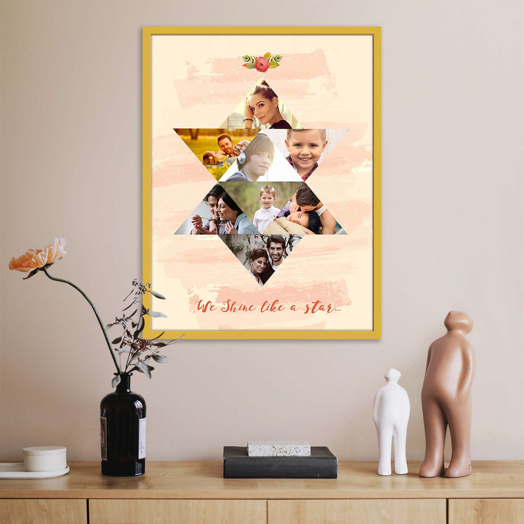 Shine Like a Star Personalised Custom Photo Collage Frame Gift for Birthday, Anniversary, Parents, Friends & Family-Personalized Photo Frame Collage-PTA_FR-IC 5009162 IC 5009162, Bling, Collages, Family, Friends, Siblings, shine, like, a, star, personalised, custom, photo, collage, frame, gift, for, birthday, anniversary, parents, photo frame, baby photo collage, baby photo frames, photo frames for friends, birthday photo collage, collage frame, framed photo collage, personalised collage, personalised photo