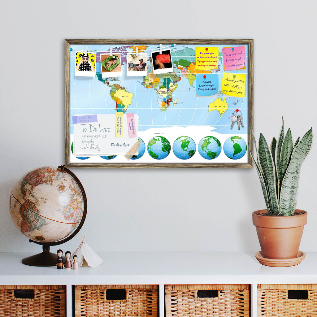 World Map with Globes Bulletin Board Notice Pin Board Soft Board | Framed-Bulletin Boards Framed-BLB_FR-IC 5009351 IC 5009351, Countries, Maps, world, map, with, globes, bulletin, board, notice, pin, soft, framed, artzfolio, bulletin board, pin board, notice board, soft board, vision board, display board, study board, pin up board, cork board, printed bulletin board, framed bulletin board, pin board for study room, notice board for study room, soft board for study room, notice board for office, notice board