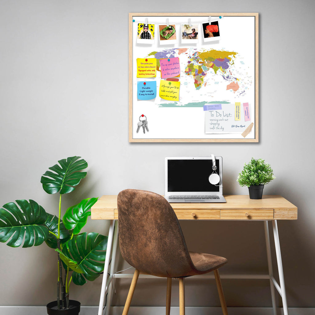 Detailed World Map Bulletin Board Notice Pin Board Soft Board | Framed-Bulletin Boards Framed-BLB_FR-IC 5009780 IC 5009780, Abstract Expressionism, Abstracts, African, American, Asian, Astronomy, Automobiles, Business, Calligraphy, Cosmology, Countries, Illustrations, Maps, Semi Abstract, Signs, Signs and Symbols, Space, Text, Transportation, Travel, Vehicles, detailed, world, map, bulletin, board, notice, pin, soft, framed, vector, country, detail, global, atlas, asia, europe, globe, earth, africa, contine