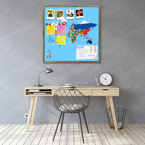 World Map With all States and Flags Bulletin Board Notice Pin Board Soft Board | Framed-Bulletin Boards Framed-BLB_FR-IC 5010710 IC 5010710, African, American, Asian, Astronomy, Black and White, Chinese, Cosmology, Countries, Drawing, Flags, French, German, Illustrations, Indian, Japanese, Maps, Russian, Space, White, world, map, with, all, states, and, bulletin, board, notice, pin, vision, soft, combo, thumb, push, pins, sticky, notes, antique, golden, frame, flag, vector, america, india, usa, europe, glob