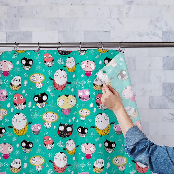 Fun Owl Washable Waterproof Shower Curtain-Shower Curtains-CUR_SH_EL-IC 5015002 IC 5015002, Ancient, Animated Cartoons, Art and Paintings, Asian, Birds, Black, Black and White, Buddhism, Caricature, Cartoons, Chinese, Christianity, Culture, Digital, Digital Art, Drawing, Ethnic, Fashion, God Buddha, Graphic, Historical, Illustrations, Indian, Individuals, Medieval, Patterns, Portraits, Religion, Religious, Signs, Signs and Symbols, Sketches, Traditional, Tribal, Vintage, White, World Culture, fun, owl, wash