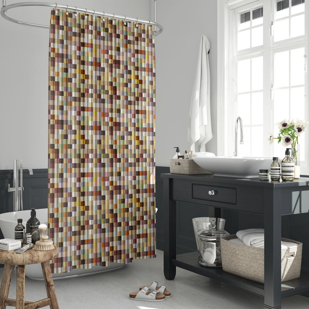 Geometric Style D2 Washable Waterproof Shower Curtain-Shower Curtains-CUR_SH_EL-IC 5015055 IC 5015055, 3D, Abstract Expressionism, Abstracts, Architecture, Digital, Digital Art, Geometric, Geometric Abstraction, Graphic, Illustrations, Modern Art, Patterns, Semi Abstract, Signs, Signs and Symbols, Space, Typography, style, d2, washable, waterproof, shower, curtain, background, pattern, abstract, square, technology, vector, backdrop, block, box, brick, bright, brown, card, color, colorful, concept, corporate