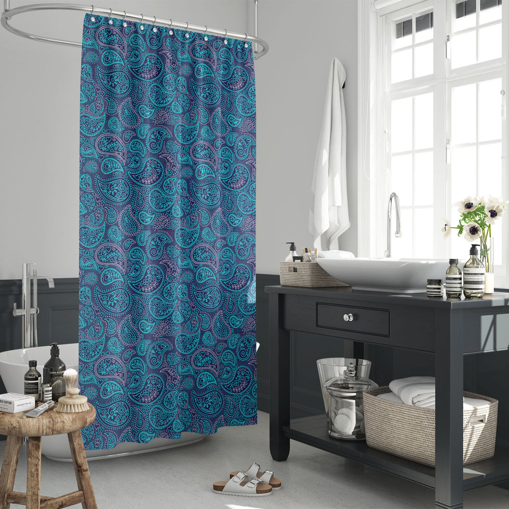 Asian Paisley Washable Waterproof Shower Curtain-Shower Curtains-CUR_SH_EL-IC 5015092 IC 5015092, Abstract Expressionism, Abstracts, Allah, Ancient, Arabic, Art and Paintings, Asian, Botanical, Culture, Decorative, Ethnic, Floral, Flowers, Historical, Illustrations, Indian, Islam, Mandala, Medieval, Mexican, Nature, Paisley, Patterns, Persian, Retro, Semi Abstract, Signs, Signs and Symbols, Symbols, Traditional, Tribal, Vintage, World Culture, washable, waterproof, shower, curtain, vector, abstract, arab, a