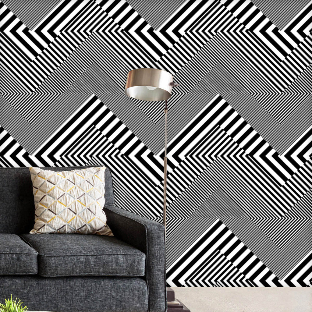 Abstract Geometric Stripes D2 Wallpaper Roll-Wallpapers Peel & Stick-WAL_PA-IC 5015117 IC 5015117, Abstract Expressionism, Abstracts, Art and Paintings, Black, Black and White, Decorative, Digital, Digital Art, Fashion, Geometric, Geometric Abstraction, Graphic, Grid Art, Illustrations, Patterns, Semi Abstract, Signs, Signs and Symbols, Stripes, Urban, White, abstract, d2, wallpaper, roll, pattern, vector, seamless, texture, design, background, print, decor, frame, mesh, grid, art, shapes, contrast, textile