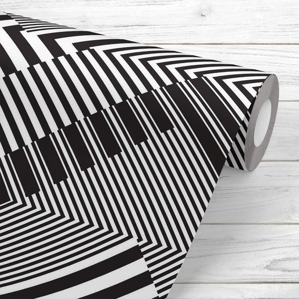 Abstract Geometric Stripes D3 Wallpaper Roll-Wallpapers Peel & Stick-WAL_PA-IC 5015141 IC 5015141, Abstract Expressionism, Abstracts, Art and Paintings, Black, Black and White, Chevron, Decorative, Digital, Digital Art, Fashion, Geometric, Geometric Abstraction, Graphic, Grid Art, Patterns, Semi Abstract, Signs, Signs and Symbols, Stripes, Urban, White, abstract, d3, peel, stick, vinyl, wallpaper, roll, non-pvc, self-adhesive, eco-friendly, water-repellent, scratch-resistant, pattern, art, optical, shapes, 