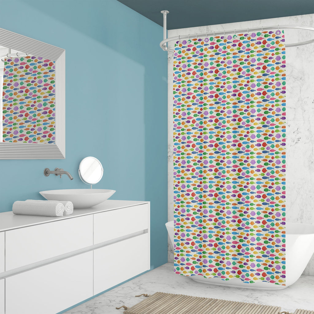 Fish Pattern D1 Washable Waterproof Shower Curtain-Shower Curtains-CUR_SH_EL-IC 5015172 IC 5015172, Animals, Animated Cartoons, Art and Paintings, Baby, Business, Caricature, Cartoons, Children, Education, Holidays, Illustrations, Kids, Nature, Paintings, Patterns, Pets, Scenic, Schools, Signs and Symbols, Symbols, Universities, fish, pattern, d1, washable, waterproof, shower, curtain, underwater, vector, flat, group, painting, small, art, backgrounds, blue, candid, carnivore, cartoon, chain, chasing, clip,