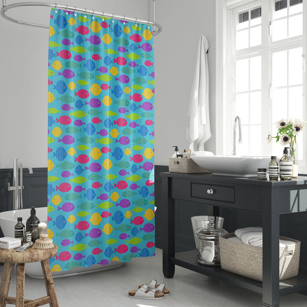 Fish Pattern D2 Washable Waterproof Shower Curtain-Shower Curtains-CUR_SH_EL-IC 5015173 IC 5015173, Animals, Animated Cartoons, Art and Paintings, Baby, Business, Caricature, Cartoons, Children, Education, Holidays, Illustrations, Kids, Nature, Paintings, Patterns, Pets, Scenic, Schools, Signs and Symbols, Symbols, Universities, fish, pattern, d2, washable, waterproof, shower, curtain, large, art, backgrounds, blue, bright, carnivore, cartoon, chain, chasing, child, competition, computer, concepts, cute, de