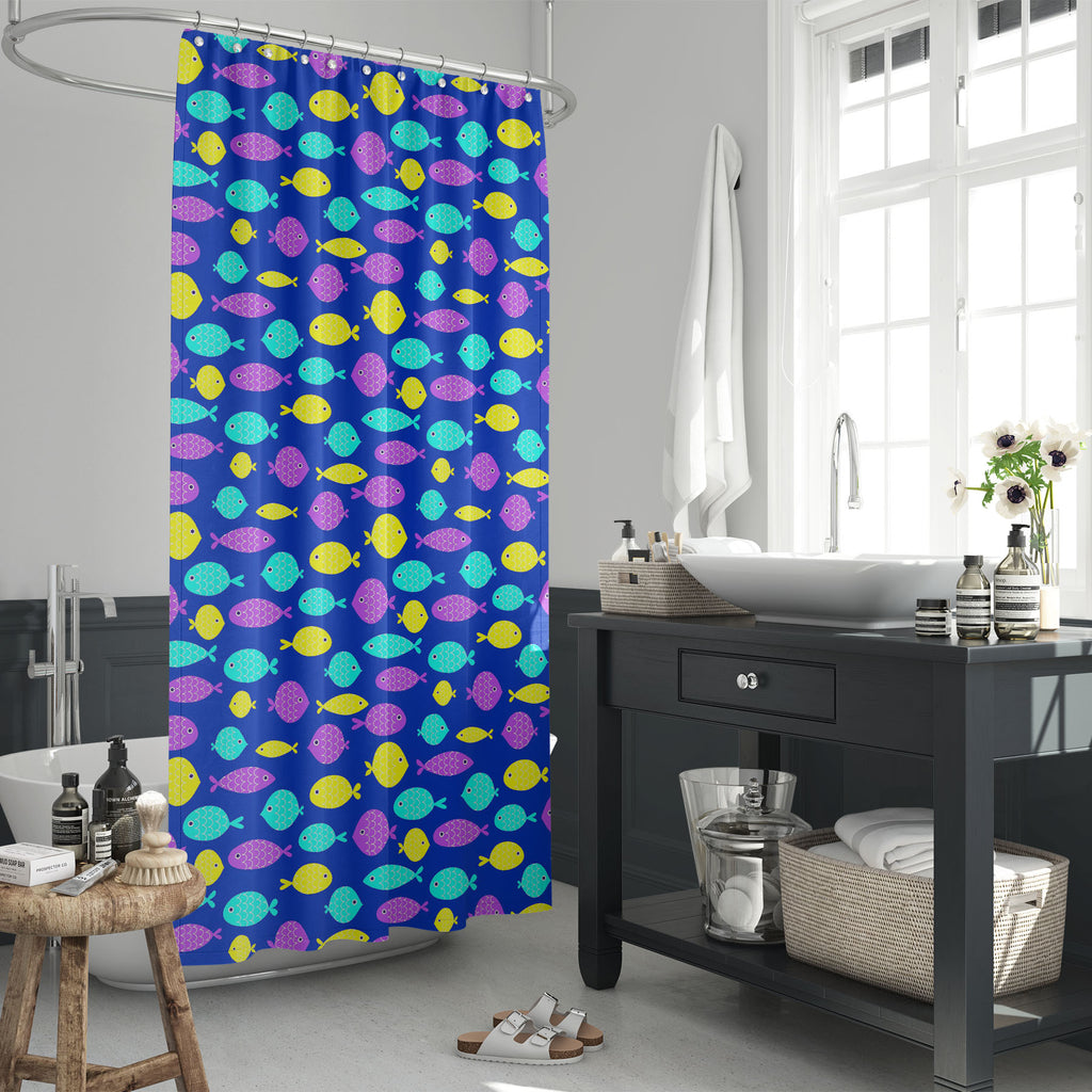 Fish Pattern D3 Washable Waterproof Shower Curtain-Shower Curtains-CUR_SH_EL-IC 5015174 IC 5015174, Animals, Animated Cartoons, Art and Paintings, Baby, Business, Caricature, Cartoons, Children, Education, Holidays, Illustrations, Kids, Nature, Paintings, Patterns, Pets, Scenic, Schools, Signs and Symbols, Symbols, Universities, fish, pattern, d3, washable, waterproof, shower, curtain, art, backgrounds, blue, carnivore, cartoon, chain, chasing, competition, computer, concepts, cute, deep, discovery, flat, f