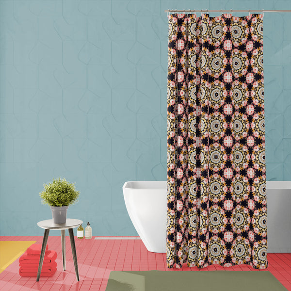 Abstract Artistic Floral D2 Washable Waterproof Shower Curtain-Shower Curtains-CUR_SH_EL-IC 5015184 IC 5015184, Abstract Expressionism, Abstracts, Art and Paintings, Black, Black and White, Botanical, Circle, Collages, Floral, Flowers, Nature, Paintings, Patterns, Scenic, Semi Abstract, abstract, artistic, d2, washable, waterproof, polyester, shower, curtain, eyelets, applique, art, artwork, background, bark, brown, canvas, carving, collage, color, colorful, fabric, flora, flourish, flower, flowery, handicr