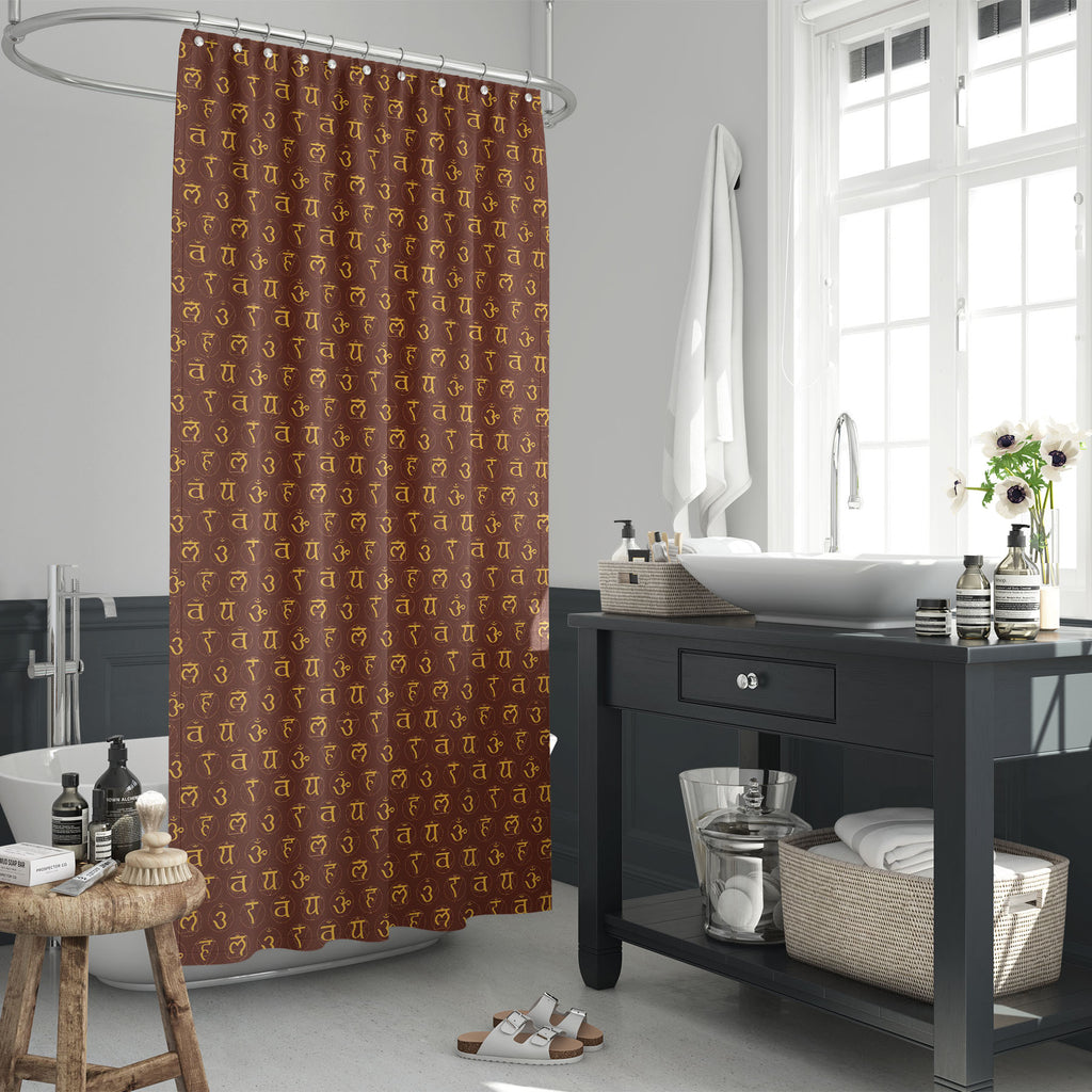 Hindu Sanskrit Chakras D1 Washable Waterproof Shower Curtain-Shower Curtains-CUR_SH_EL-IC 5015189 IC 5015189, Abstract Expressionism, Abstracts, Art and Paintings, Buddhism, Digital, Digital Art, Graphic, Health, Icons, Illustrations, Indian, Mandala, Patterns, Sanskrit, Semi Abstract, Signs, Signs and Symbols, Spiritual, Symbols, hindu, chakras, d1, washable, waterproof, shower, curtain, art, abstract, ajna, anahata, aura, brown, chakra, design, energy, esoteric, healing, healthy, holistic, icon, illustrat