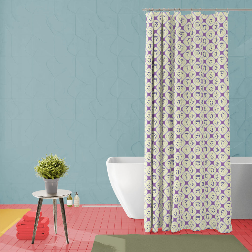 Hindu Sanskrit Chakras D3 Washable Waterproof Shower Curtain-Shower Curtains-CUR_SH_EL-IC 5015191 IC 5015191, Abstract Expressionism, Abstracts, Art and Paintings, Buddhism, Digital, Digital Art, Graphic, Health, Icons, Illustrations, Indian, Mandala, Patterns, Sanskrit, Semi Abstract, Signs, Signs and Symbols, Spiritual, Symbols, hindu, chakras, d3, washable, waterproof, shower, curtain, abstract, ajna, anahata, art, aura, chakra, design, energy, esoteric, healing, healthy, holistic, icon, illustration, lo