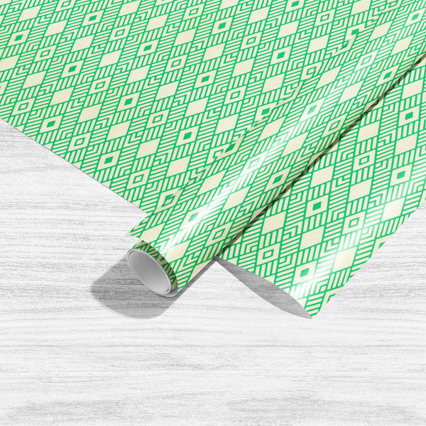 Green Geometric Art & Craft Gift Wrapping Paper-Wrapping Papers-WRP_PP-IC 5015195 IC 5015195, Aztec, Christianity, Culture, Diamond, Ethnic, Folk Art, Geometric, Geometric Abstraction, Ikat, Patterns, Scandinavian, Traditional, Tribal, Wedding, World Culture, green, art, craft, gift, wrapping, paper, sheet, plain, smooth, effect, pattern, seamless, argyle, backdrop, background, beige, christmas, folk, pale, patter, rhombus, simple, subtle, texture, winter, x-mas, artzfolio, wrapping paper, gift wrapping pap