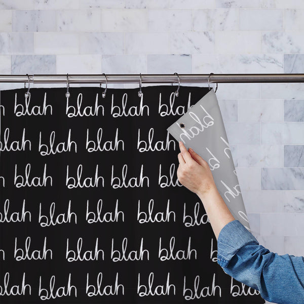 Blah Blah Pattern Washable Waterproof Shower Curtain-Shower Curtains-CUR_SH_EL-IC 5015319 IC 5015319, Abstract Expressionism, Abstracts, Allah, Animals, Animated Cartoons, Arabic, Art and Paintings, Asian, Baby, Calligraphy, Caricature, Cartoons, Children, Circle, Decorative, Digital, Digital Art, Drawing, Geometric, Geometric Abstraction, Graphic, Hipster, Illustrations, Individuals, Islam, Kids, Patterns, Portraits, Retro, Semi Abstract, Signs, Signs and Symbols, Sketches, Symbols, Text, blah, pattern, wa