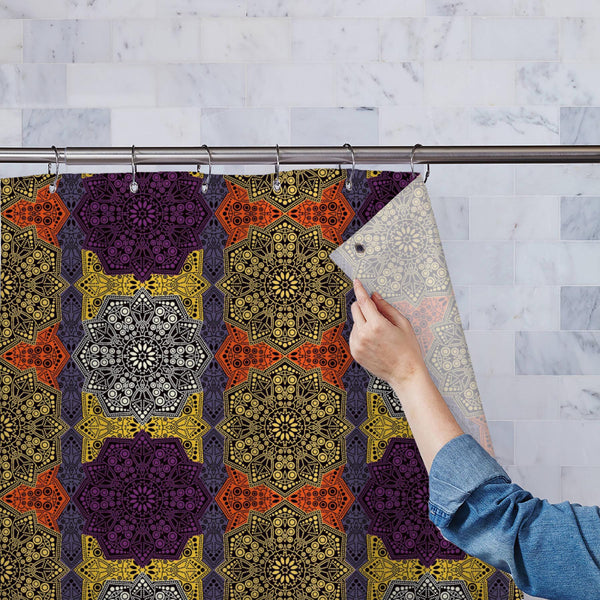 Ethnic Vintage Pattern D1 Washable Waterproof Shower Curtain-Shower Curtains-CUR_SH_EL-IC 5015333 IC 5015333, Abstract Expressionism, Abstracts, Allah, Ancient, Arabic, Art and Paintings, Asian, Botanical, Circle, Culture, Decorative, Digital, Digital Art, Drawing, Ethnic, Floral, Flowers, Geometric Abstraction, Graphic, Historical, Illustrations, Indian, Islam, Medieval, Nature, Patterns, Retro, Semi Abstract, Signs, Signs and Symbols, Symbols, Traditional, Tribal, Turkish, Vintage, World Culture, pattern,