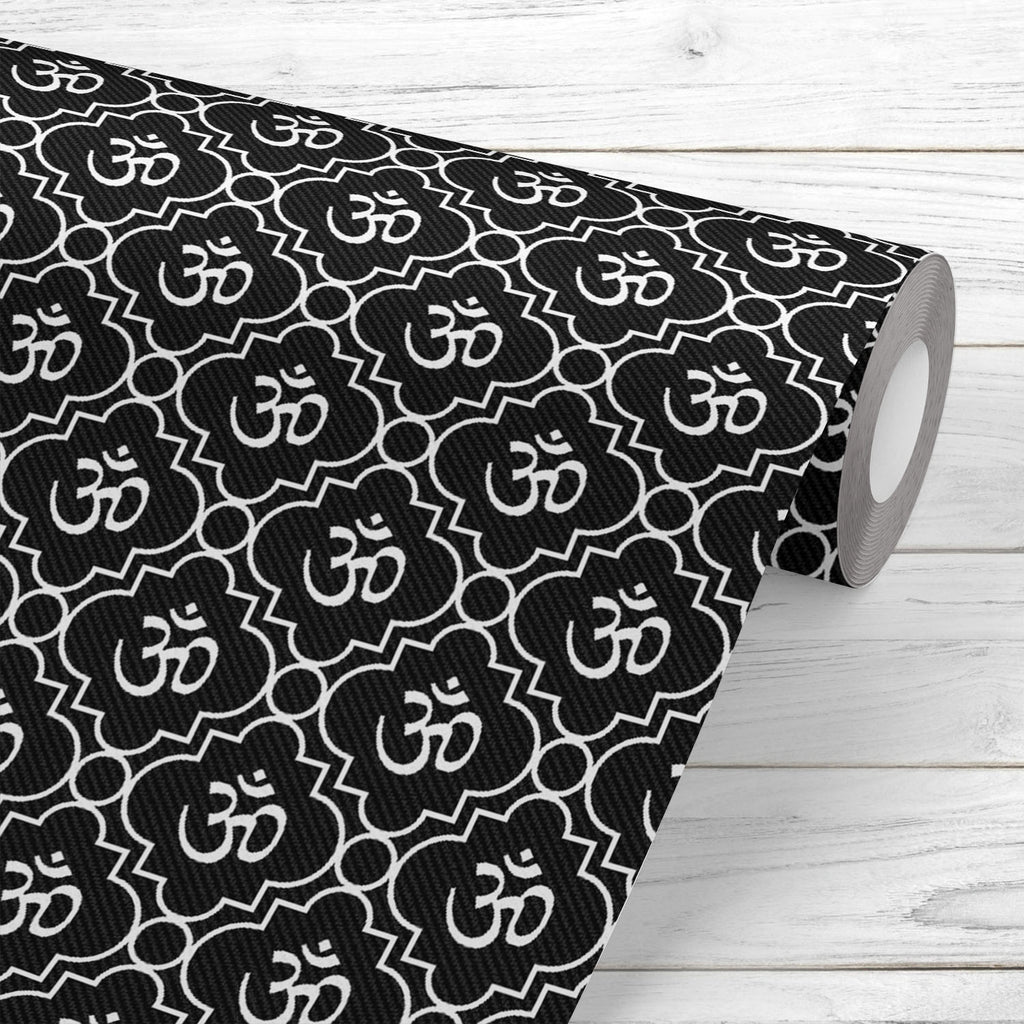 Aum Hindu Symbol Wallpaper Roll-Wallpapers Peel & Stick-WAL_PA-IC 5015384 IC 5015384, Abstract Expressionism, Abstracts, Black, Black and White, Books, Buddhism, Digital, Digital Art, Geometric, Geometric Abstraction, Graphic, Hinduism, Icons, Indian, Patterns, Religion, Religious, Sanskrit, Semi Abstract, Signs, Signs and Symbols, Spiritual, Symbols, White, aum, hindu, symbol, wallpaper, roll, abstract, backdrop, background, black-white, bright, colorful, design, element, harmony, icon, lines, material, om