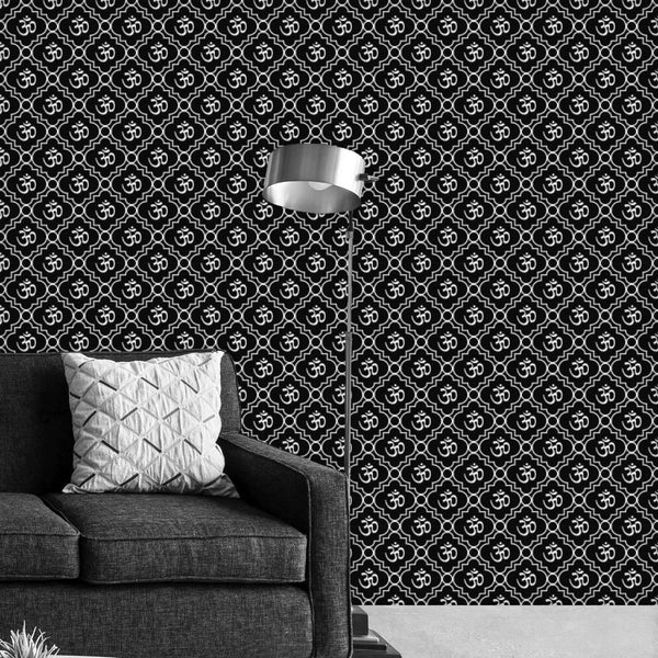 Aum Hindu Symbol Wallpaper Roll-Wallpapers Peel & Stick-WAL_PA-IC 5015384 IC 5015384, Abstract Expressionism, Abstracts, Black, Black and White, Books, Buddhism, Digital, Digital Art, Geometric, Geometric Abstraction, Graphic, Hinduism, Icons, Indian, Patterns, Religion, Religious, Sanskrit, Semi Abstract, Signs, Signs and Symbols, Spiritual, Symbols, White, aum, hindu, symbol, peel, stick, vinyl, wallpaper, roll, non-pvc, self-adhesive, eco-friendly, water-repellent, scratch-resistant, abstract, backdrop, 