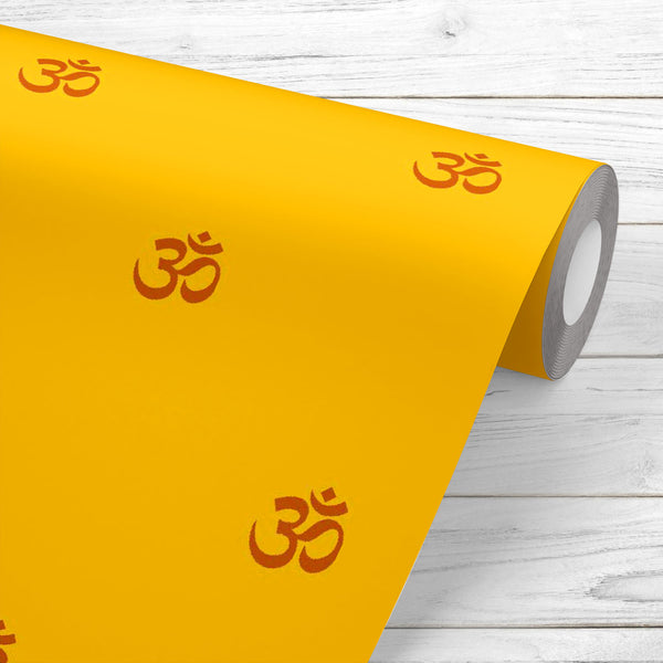 Om Signs on Orange Wallpaper Roll-Wallpapers Peel & Stick-WAL_PA-IC 5015403 IC 5015403, Abstract Expressionism, Abstracts, Art and Paintings, Buddhism, Culture, Digital, Digital Art, Ethnic, Graphic, Illustrations, Patterns, Religion, Religious, Sanskrit, Semi Abstract, Signs, Signs and Symbols, Traditional, Tribal, World Culture, om, on, orange, peel, stick, vinyl, wallpaper, roll, non-pvc, self-adhesive, eco-friendly, water-repellent, scratch-resistant, abstract, apricot, art, background, color, conscious