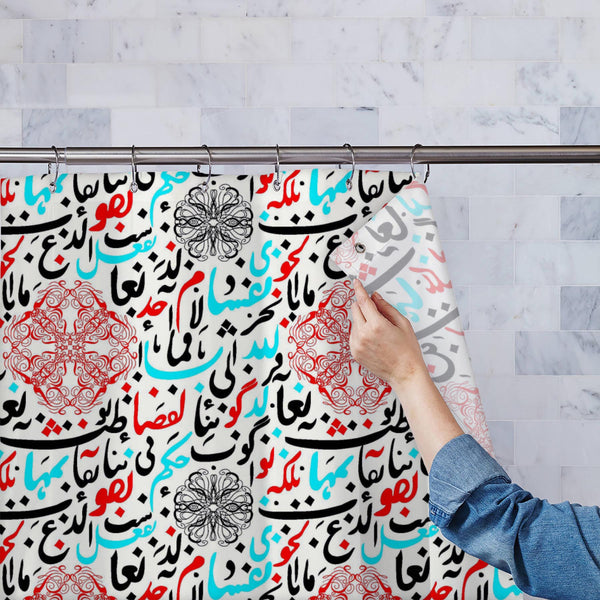 Arabic Eid Mubarak Pattern D11 Washable Waterproof Shower Curtain-Shower Curtains-CUR_SH_EL-IC 5015410 IC 5015410, Allah, Alphabets, Arabic, Art and Paintings, Calligraphy, Decorative, Digital, Digital Art, Education, Festivals, Festivals and Occasions, Festive, Graphic, Illustrations, Islam, Patterns, Religion, Religious, Schools, Signs, Signs and Symbols, Symbols, Text, Typography, Universities, eid, mubarak, pattern, d11, washable, waterproof, polyester, shower, curtain, eyelets, arab, vector, muslim, ra