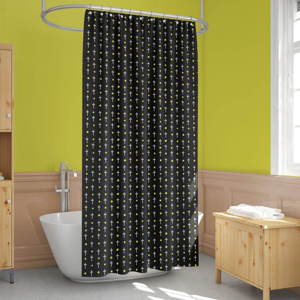 Halloween Pattern Washable Waterproof Shower Curtain-Shower Curtains-CUR_SH_EL-IC 5015421 IC 5015421, Black, Black and White, Illustrations, Patterns, Signs, Signs and Symbols, halloween, pattern, washable, waterproof, shower, curtain, background, bat, cat, collection, cute, decoration, design, element, ghost, hat, horror, illustration, lantern, moon, october, pumpkin, set, skull, spooky, treat, trick, vector, artzfolio, shower curtain, bathroom curtain, eyelet shower curtain, waterproof shower curtain, kid
