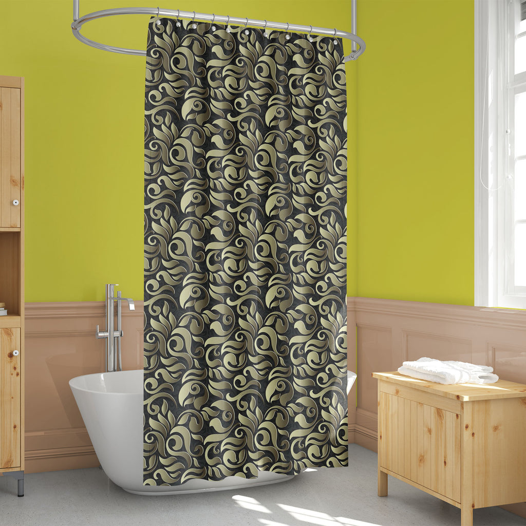 3D Golden Floral Abstract Washable Waterproof Shower Curtain-Shower Curtains-CUR_SH_EL-IC 5015427 IC 5015427, 3D, Abstract Expressionism, Abstracts, Ancient, Black, Black and White, Botanical, Decorative, Digital, Digital Art, Fashion, Floral, Flowers, Graphic, Historical, Illustrations, Medieval, Nature, Patterns, Retro, Semi Abstract, Signs, Signs and Symbols, Vintage, Wedding, golden, abstract, washable, waterproof, shower, curtain, pattern, backdrop, background, card, classic, cover, curl, curly, curve,