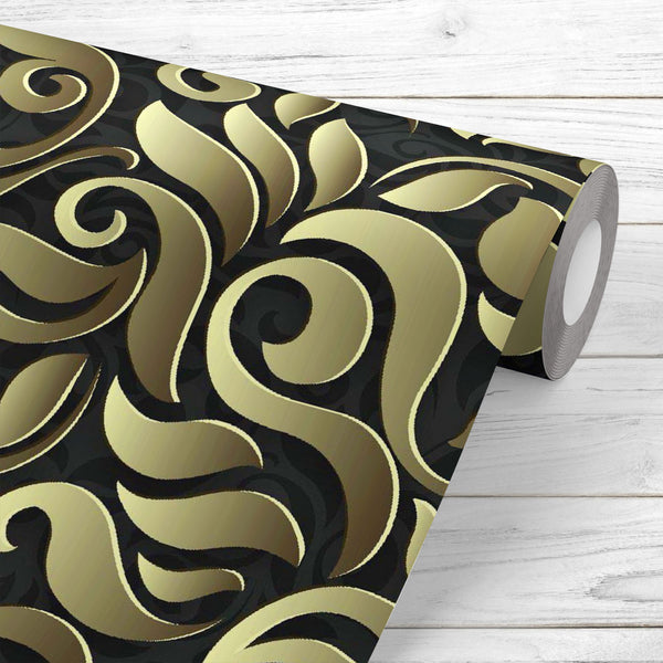 3D Golden Floral Abstract Wallpaper Roll-Wallpapers Peel & Stick-WAL_PA-IC 5015427 IC 5015427, 3D, Abstract Expressionism, Abstracts, Ancient, Black, Black and White, Botanical, Decorative, Digital, Digital Art, Fashion, Floral, Flowers, Graphic, Historical, Illustrations, Medieval, Nature, Patterns, Retro, Semi Abstract, Signs, Signs and Symbols, Vintage, Wedding, golden, abstract, peel, stick, vinyl, wallpaper, roll, non-pvc, self-adhesive, eco-friendly, water-repellent, scratch-resistant, pattern, backdr