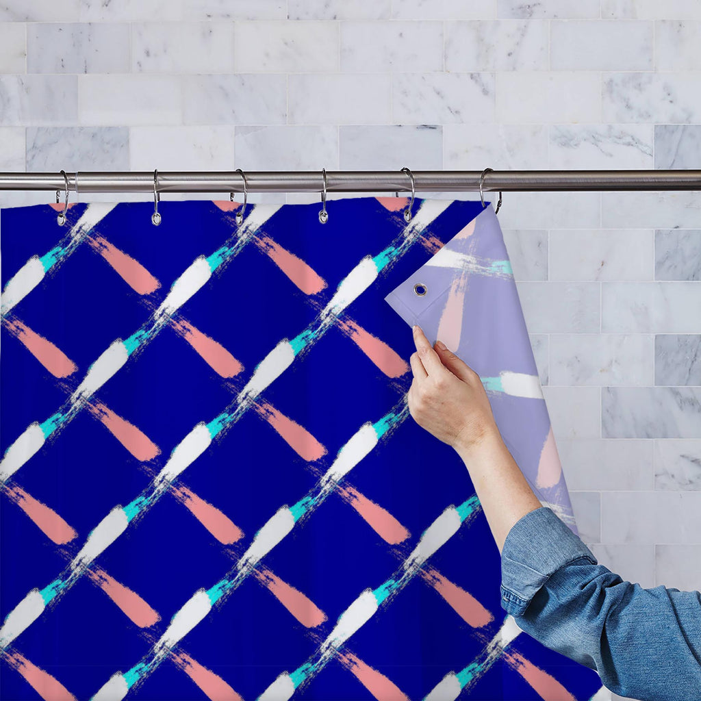 Abstract Chevron Strokes D1 Washable Waterproof Shower Curtain-Shower Curtains-CUR_SH_EL-IC 5015433 IC 5015433, Abstract Expressionism, Abstracts, Art and Paintings, Aztec, Chevron, Drawing, Fantasy, Fashion, Herringbone, Hipster, Illustrations, Modern Art, Paintings, Patterns, Semi Abstract, Signs, Signs and Symbols, Splatter, Stripes, abstract, strokes, d1, washable, waterproof, shower, curtain, argyle, border, party, reptile, tile, art, backdrop, club, creative, deco, decor, decoration, diagonal, drawn, 