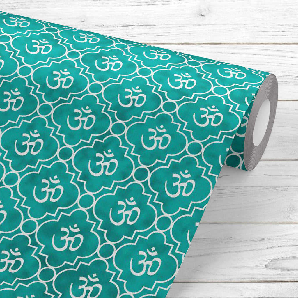 Teal Black Aum Hindu Symbol D2 Wallpaper Roll-Wallpapers Peel & Stick-WAL_PA-IC 5015439 IC 5015439, Abstract Expressionism, Abstracts, Black and White, Books, Buddhism, Digital, Digital Art, Geometric, Geometric Abstraction, Graphic, Hinduism, Icons, Indian, Patterns, Religion, Religious, Sanskrit, Semi Abstract, Signs, Signs and Symbols, Spiritual, Symbols, White, teal, black, aum, hindu, symbol, d2, wallpaper, roll, background, abstract, aqua, backdrop, blue, bright, colorful, cyan, design, element, harmo