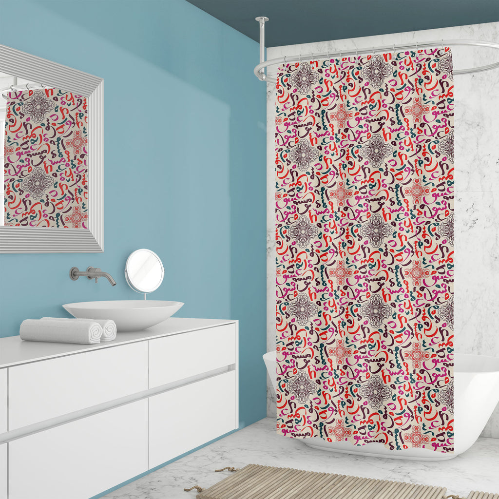 Arabic Calligraphy Eid Mubarak D2 Washable Waterproof Shower Curtain-Shower Curtains-CUR_SH_EL-IC 5015481 IC 5015481, Abstract Expressionism, Abstracts, Allah, Alphabets, Arabic, Art and Paintings, Calligraphy, Decorative, Digital, Digital Art, Education, Festivals, Festivals and Occasions, Festive, Graphic, Illustrations, Islam, Patterns, Religion, Religious, Schools, Semi Abstract, Signs, Signs and Symbols, Symbols, Text, Typography, Universities, eid, mubarak, d2, washable, waterproof, shower, curtain, l