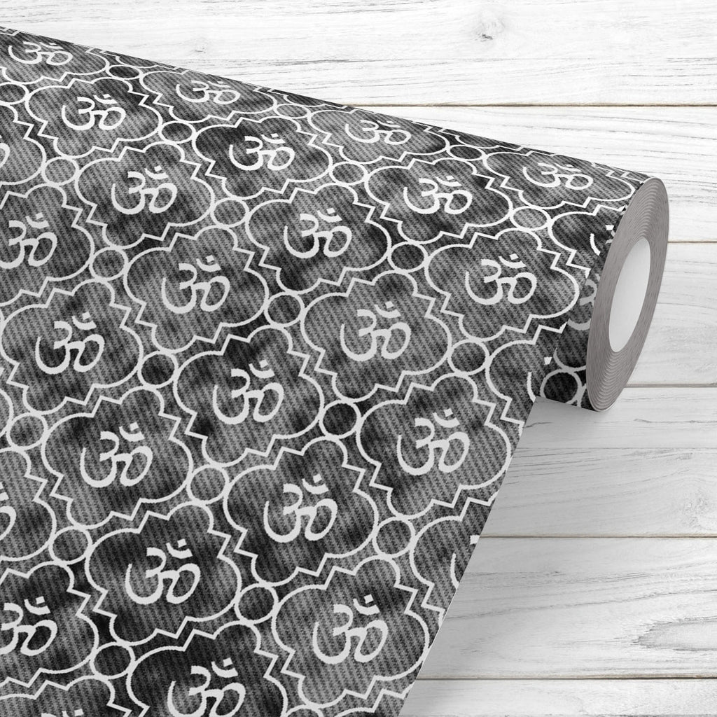 Monochrome Hindu Aum Wallpaper Roll-Wallpapers Peel & Stick-WAL_PA-IC 5015492 IC 5015492, Abstract Expressionism, Abstracts, Black and White, Books, Buddhism, Digital, Digital Art, Geometric, Geometric Abstraction, Graphic, Hinduism, Icons, Indian, Patterns, Religion, Religious, Sanskrit, Semi Abstract, Signs, Signs and Symbols, Spiritual, Symbols, White, monochrome, hindu, aum, wallpaper, roll, om, texture, abstract, backdrop, background, design, element, gray, grey, harmony, icon, light, lines, material, 