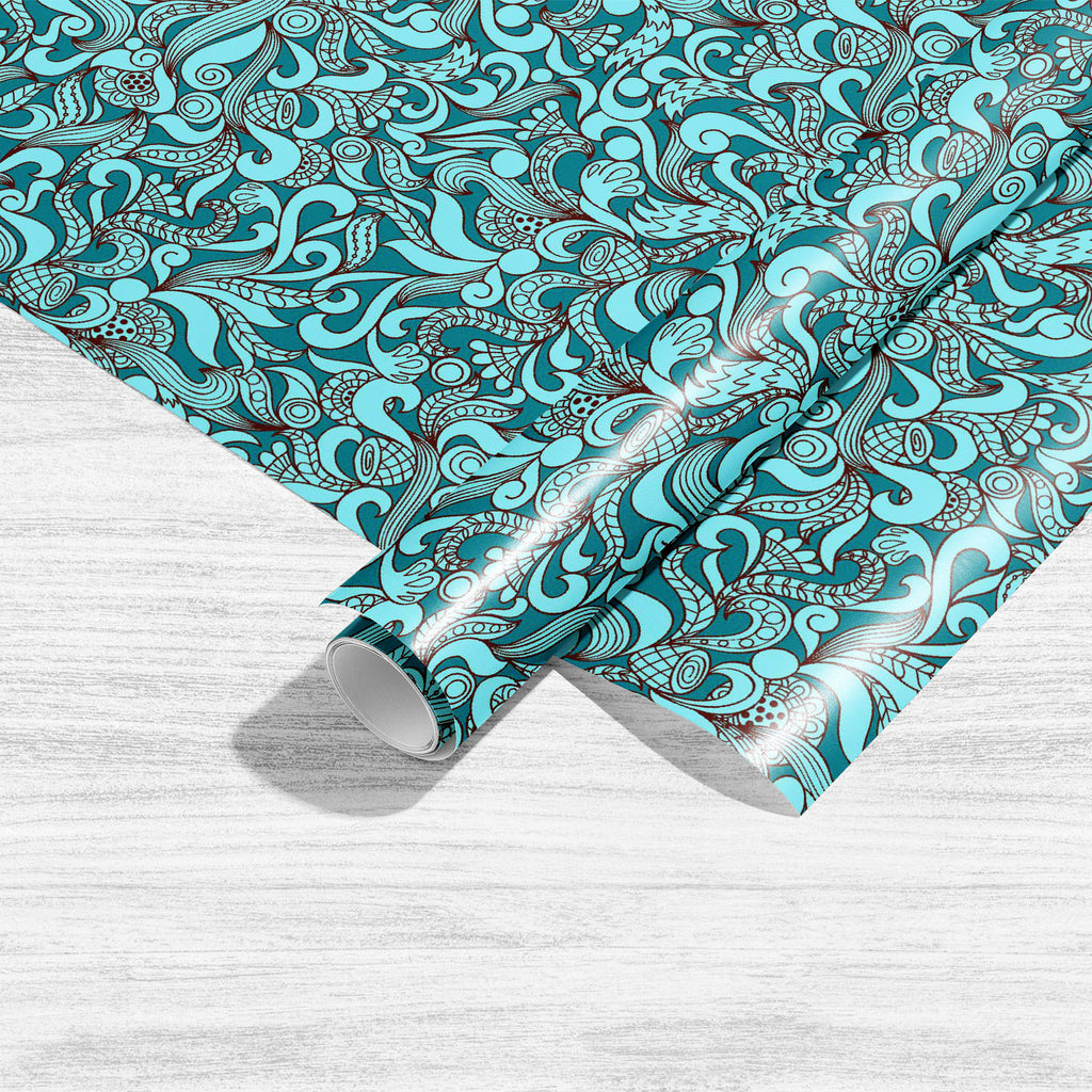 Abstract Doodle Waves Art & Craft Gift Wrapping Paper-Wrapping Papers-WRP_PP-IC 5015506 IC 5015506, Abstract Expressionism, Abstracts, Black, Black and White, Calligraphy, Culture, Decorative, Digital, Digital Art, Drawing, Ethnic, Fantasy, Fashion, Festivals and Occasions, Festive, Graphic, Illustrations, Patterns, Semi Abstract, Signs, Signs and Symbols, Sketches, Text, Traditional, Tribal, World Culture, abstract, doodle, waves, art, craft, gift, wrapping, paper, backdrop, background, blue, card, concept