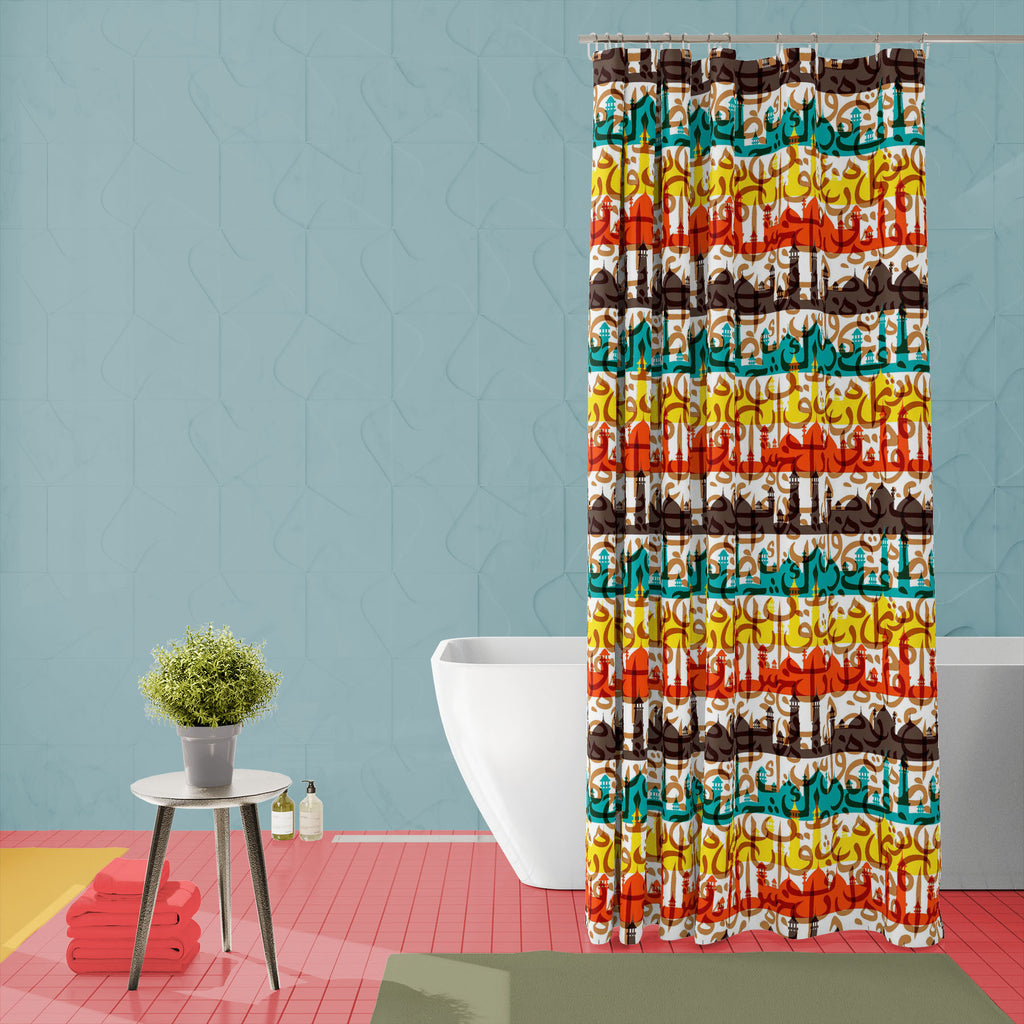 Arabic Calligraphy Eid Mubarak D4 Washable Waterproof Shower Curtain-Shower Curtains-CUR_SH_EL-IC 5015507 IC 5015507, Abstract Expressionism, Abstracts, Allah, Alphabets, Arabic, Art and Paintings, Calligraphy, Decorative, Digital, Digital Art, Education, Festivals, Festivals and Occasions, Festive, Graphic, Illustrations, Islam, Patterns, Religion, Religious, Schools, Semi Abstract, Signs, Signs and Symbols, Symbols, Text, Typography, Universities, eid, mubarak, d4, washable, waterproof, shower, curtain, a