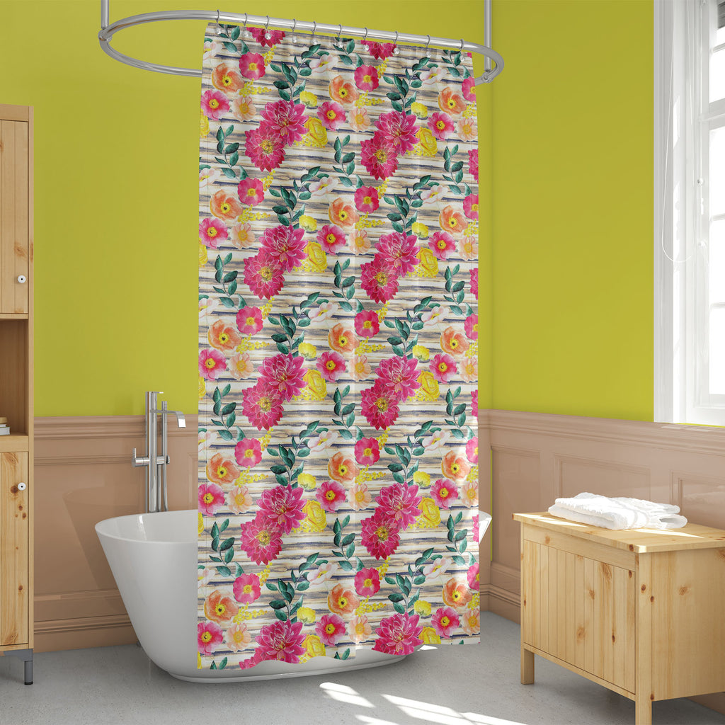 Abstract Peony Flowers Washable Waterproof Shower Curtain-Shower Curtains-CUR_SH_EL-IC 5015511 IC 5015511, Abstract Expressionism, Abstracts, Ancient, Art and Paintings, Botanical, Drawing, Fashion, Floral, Flowers, Historical, Medieval, Nature, Paintings, Patterns, Retro, Scenic, Semi Abstract, Splatter, Victorian, Vintage, Watercolour, abstract, peony, washable, waterproof, shower, curtain, painting, watercolor, seamless, flower, bloom, lace, wash, backdrop, background, blossom, blue, dahlias, decoration,