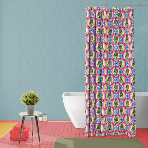 Traditional Indian Symbols Washable Waterproof Shower Curtain-Shower Curtains-CUR_SH_EL-IC 5015538 IC 5015538, Art and Paintings, Asian, Automobiles, Black, Black and White, Cities, City Views, Culture, Digital, Digital Art, Ethnic, Graphic, Illustrations, Indian, Mandala, Paisley, Patterns, Signs, Signs and Symbols, Sketches, Symbols, Traditional, Transportation, Travel, Tribal, Vehicles, White, World Culture, washable, waterproof, polyester, shower, curtain, eyelets, art, asia, background, beauty, blue, c