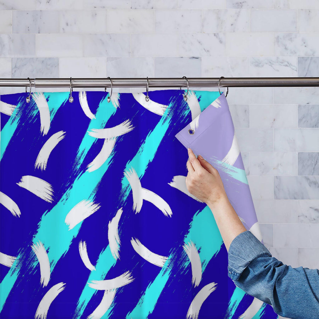 Abstract Brush Stroke D9 Washable Waterproof Shower Curtain-Shower Curtains-CUR_SH_EL-IC 5015571 IC 5015571, Abstract Expressionism, Abstracts, Art and Paintings, Chevron, Cities, City Views, Culture, Decorative, Digital, Digital Art, Drawing, Ethnic, Fashion, Geometric, Geometric Abstraction, Graphic, Hipster, Illustrations, Modern Art, Patterns, Semi Abstract, Signs, Signs and Symbols, Splatter, Traditional, Tribal, World Culture, abstract, brush, stroke, d9, washable, waterproof, shower, curtain, backgro