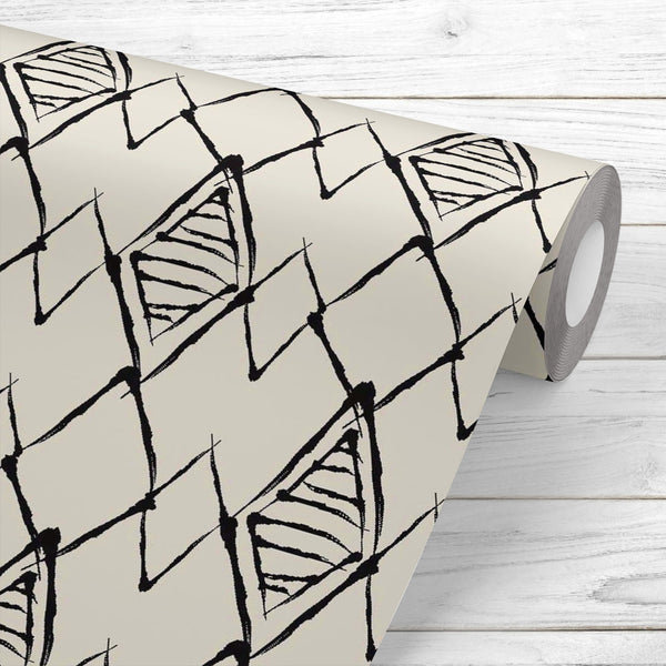 Abstract Geometric Boho Wallpaper Roll-Wallpapers Peel & Stick-WAL_PA-IC 5015589 IC 5015589, Abstract Expressionism, Abstracts, Ancient, Art and Paintings, Black, Black and White, Chevron, Cross, Digital, Digital Art, Drawing, Fashion, Geometric, Geometric Abstraction, Graphic, Hipster, Historical, Medieval, Patterns, Pop Art, Scandinavian, Semi Abstract, Signs, Signs and Symbols, Stripes, Triangles, Vintage, White, abstract, boho, peel, stick, vinyl, wallpaper, roll, non-pvc, self-adhesive, eco-friendly, w