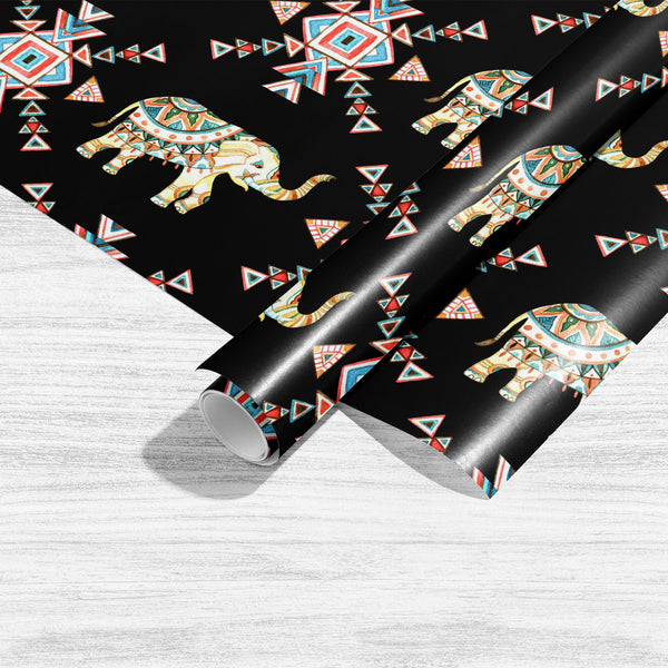 Indian Tribal Elephant Art & Craft Gift Wrapping Paper-Wrapping Papers-WRP_PP-IC 5015595 IC 5015595, Abstract Expressionism, Abstracts, African, Ancient, Animals, Arrows, Automobiles, Aztec, Black, Black and White, Bohemian, Botanical, Culture, Ethnic, Floral, Flowers, Geometric, Geometric Abstraction, Historical, Illustrations, Indian, Mandala, Medieval, Nature, Paisley, Patterns, Scenic, Semi Abstract, Signs, Signs and Symbols, Sketches, Symbols, Traditional, Transportation, Travel, Triangles, Tribal, Veh