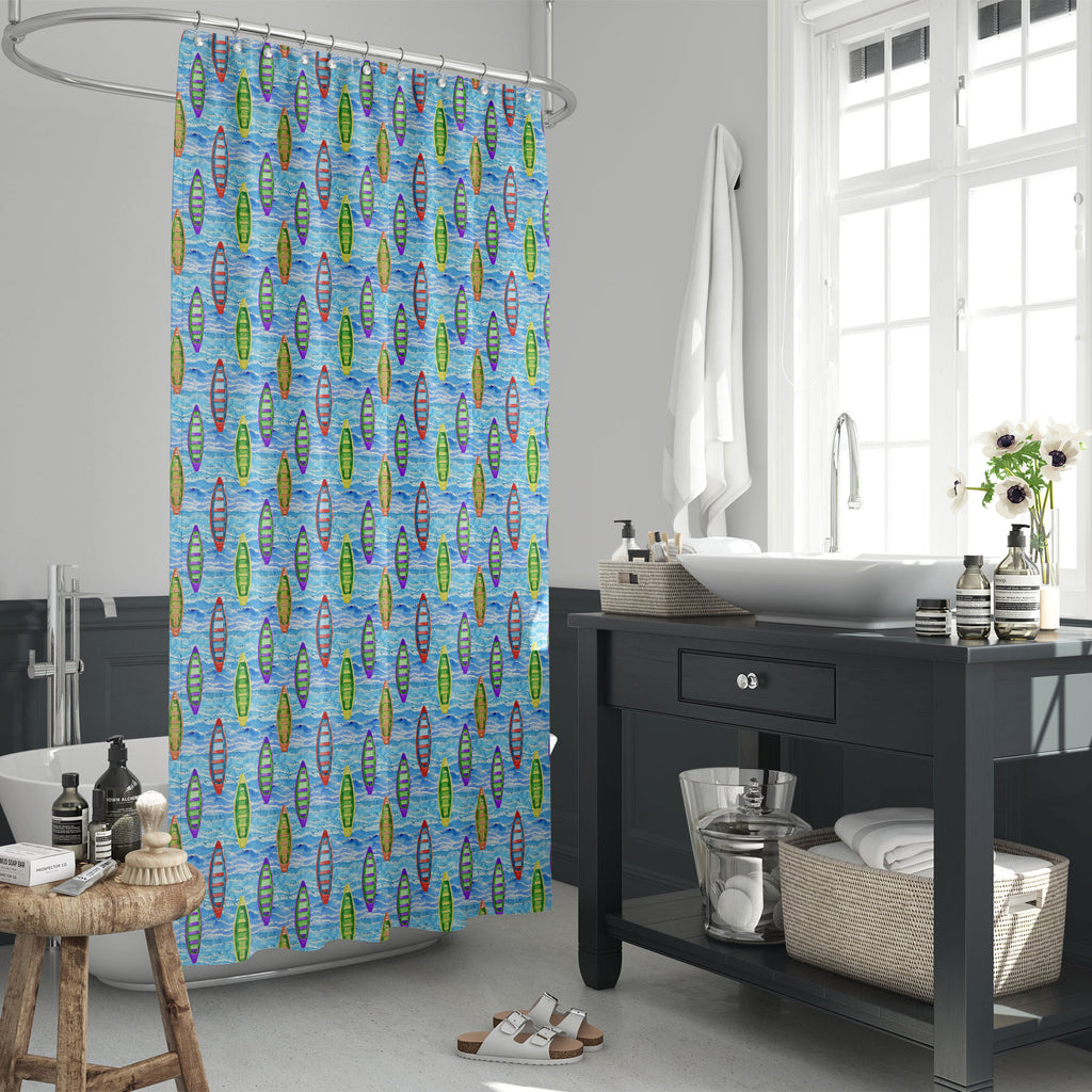 Rowing Boats Washable Waterproof Shower Curtain-Shower Curtains-CUR_SH_EL-IC 5015614 IC 5015614, Ancient, Art and Paintings, Automobiles, Black and White, Boats, Historical, Holidays, Illustrations, Medieval, Modern Art, Nautical, Paintings, Patterns, Signs, Signs and Symbols, Sports, Transportation, Travel, Vehicles, Vintage, Watercolour, White, Wooden, rowing, washable, waterproof, shower, curtain, kayak, painting, art, background, blue, boat, canoe, club, colorful, competition, design, discovery, explora