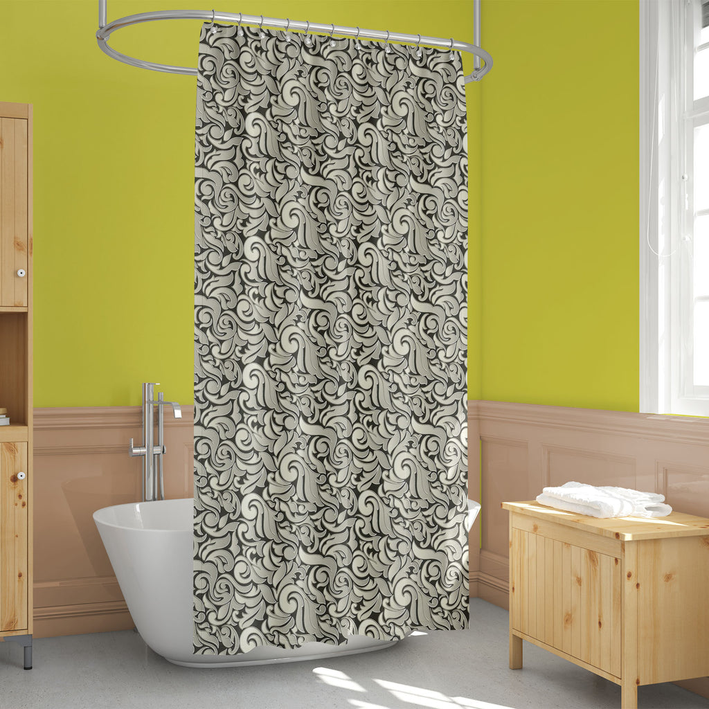 3D Abstract Floral Baroque Washable Waterproof Shower Curtain-Shower Curtains-CUR_SH_EL-IC 5015681 IC 5015681, Abstract Expressionism, Abstracts, Ancient, Art and Paintings, Baroque, Black and White, Botanical, Damask, Decorative, Floral, Flowers, Historical, Illustrations, Medieval, Nature, Patterns, Retro, Rococo, Semi Abstract, Signs and Symbols, Symbols, Victorian, Vintage, White, 3d, abstract, washable, waterproof, shower, curtain, background, art, wallpaper, antique, backdrop, cover, decor, drapery, e