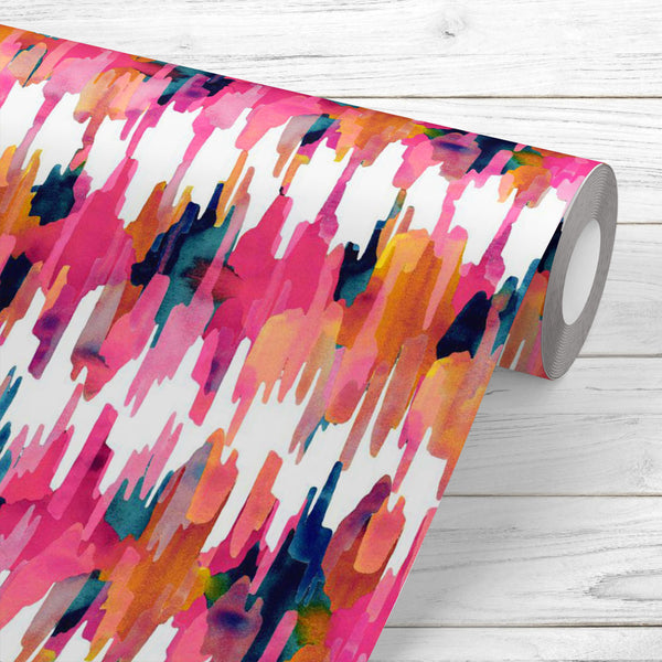 Watercolor Ikat Pattern D1 Wallpaper Roll-Wallpapers Peel & Stick-WAL_PA-IC 5015684 IC 5015684, Abstract Expressionism, Abstracts, Culture, Decorative, Ethnic, Fashion, Geometric, Geometric Abstraction, Ikat, Patterns, Semi Abstract, Splatter, Stripes, Surrealism, Traditional, Tribal, Watercolour, World Culture, watercolor, pattern, d1, peel, stick, vinyl, wallpaper, roll, non-pvc, self-adhesive, eco-friendly, water-repellent, scratch-resistant, trend, abstract, stripe, bali, vibrant, dye, oriental, painted