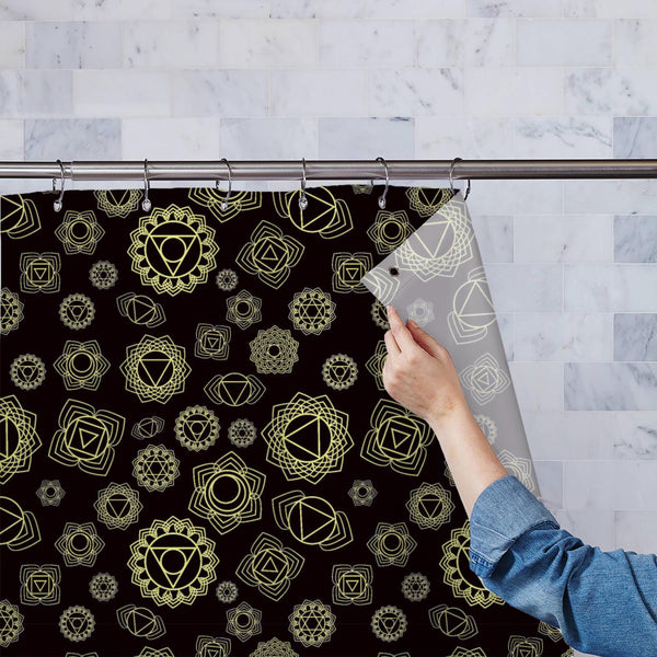 7 Chakra Mandalas D1 Washable Waterproof Shower Curtain-Shower Curtains-CUR_SH_EL-IC 5015691 IC 5015691, Abstract Expressionism, Abstracts, Asian, Botanical, Buddhism, Cities, City Views, Culture, Decorative, Digital, Digital Art, Drawing, Ethnic, Floral, Flowers, Graphic, Hinduism, Icons, Illustrations, Indian, Mandala, Nature, Patterns, People, Semi Abstract, Signs, Signs and Symbols, Spiritual, Symbols, Traditional, Tribal, World Culture, 7, chakra, mandalas, d1, washable, waterproof, polyester, shower, 