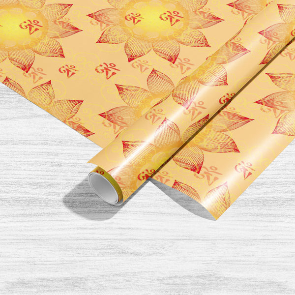 Floral Om Lotus Pattern Art & Craft Gift Wrapping Paper-Wrapping Papers-WRP_PP-IC 5015702 IC 5015702, Abstract Expressionism, Abstracts, Art and Paintings, Asian, Black and White, Botanical, Buddhism, Chinese, Festivals, Festivals and Occasions, Festive, Floral, Flowers, God Buddha, God Ganesh, God Shiv, Hinduism, Illustrations, Indian, Mandala, Nature, Patterns, Religion, Religious, Semi Abstract, Signs, Signs and Symbols, Spiritual, Symbols, White, om, lotus, pattern, art, craft, gift, wrapping, paper, sh