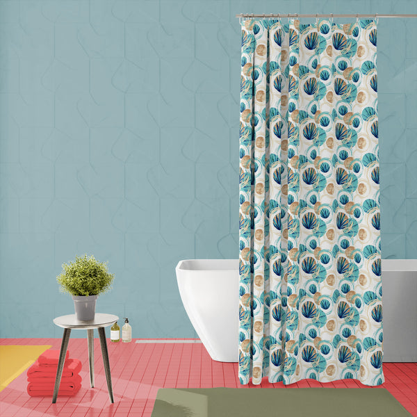 Abstract Circles Palm Leaves Washable Waterproof Shower Curtain-Shower Curtains-CUR_SH_EL-IC 5015716 IC 5015716, 80s, 90s, Abstract Expressionism, Abstracts, Ancient, Art and Paintings, Automobiles, Bling, Circle, Digital, Digital Art, Geometric, Geometric Abstraction, Graphic, Hipster, Historical, Illustrations, Marble, Marble and Stone, Medieval, Patterns, Retro, Semi Abstract, Signs, Signs and Symbols, Transportation, Travel, Vehicles, Vintage, Watercolour, abstract, circles, palm, leaves, washable, wate