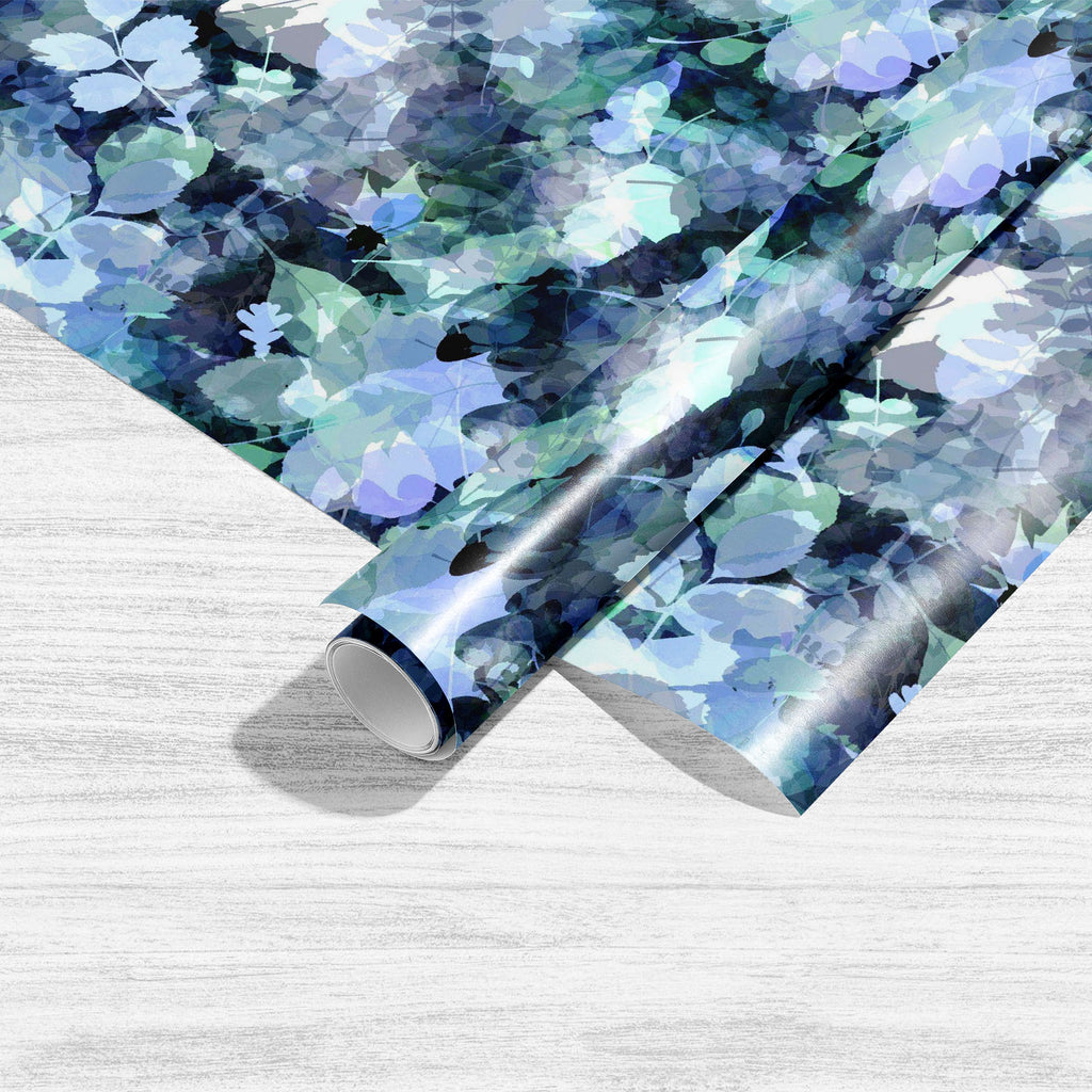 Abstract Blue Foliage Pattern Art & Craft Gift Wrapping Paper-Wrapping Papers-WRP_PP-IC 5015904 IC 5015904, Abstract Expressionism, Abstracts, Black, Black and White, Botanical, Floral, Flowers, Illustrations, Nature, Parents, Patterns, Semi Abstract, Watercolour, Wooden, abstract, blue, foliage, pattern, art, craft, gift, wrapping, paper, seamless, texture, watercolor, background, vector, print, leaf, overlay, repeat, spots, tree, forest, wallpaper, alder, chaotic, complicated, fabric, maple, wood, aquarel