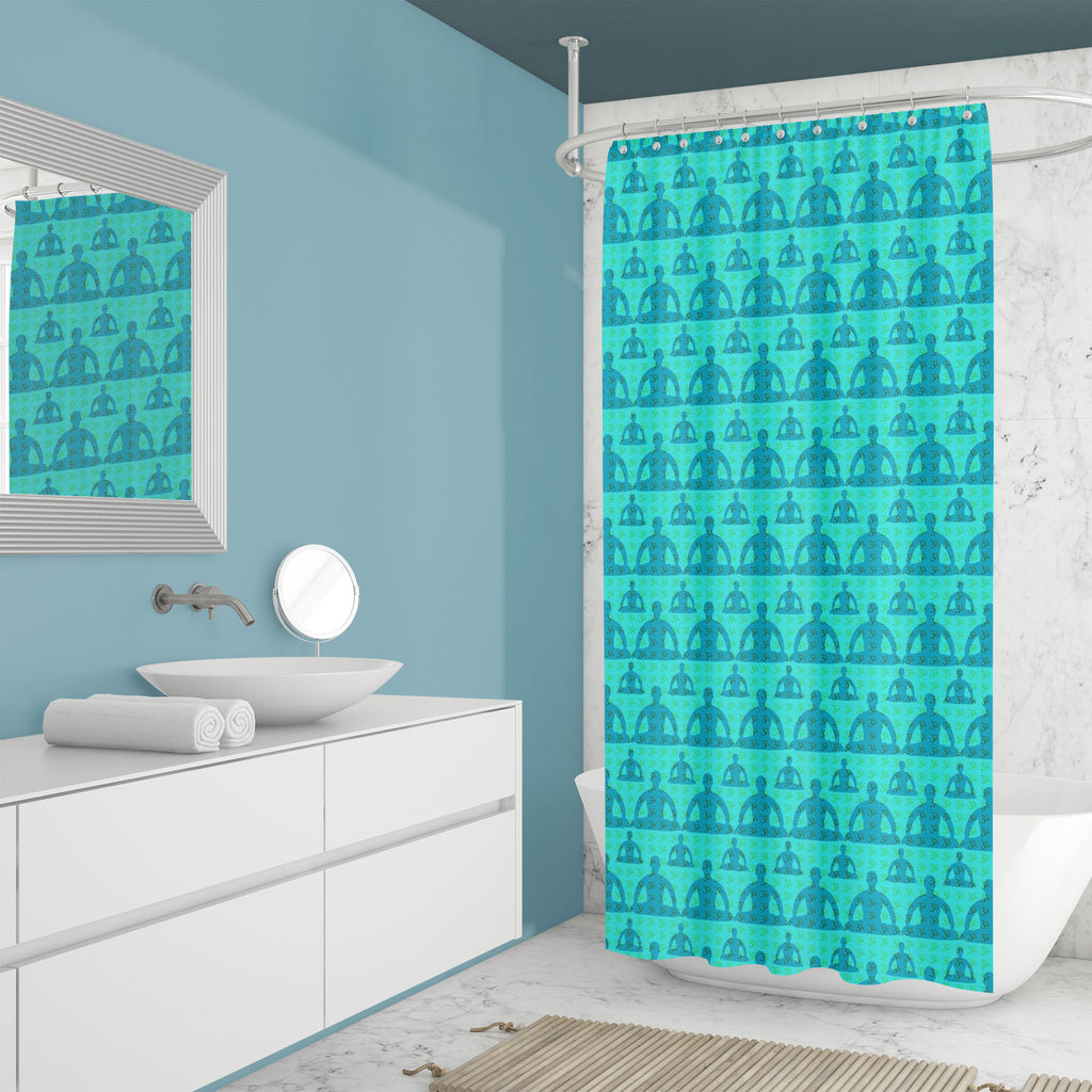 Meditation & Hindu Om Pattern D1 Washable Waterproof Shower Curtain-Shower Curtains-CUR_SH_EL-IC 5015930 IC 5015930, Art and Paintings, Buddhism, Health, Hearts, Illustrations, Indian, Love, Mandala, Patterns, Religion, Religious, Sanskrit, Signs, Signs and Symbols, Spiritual, Symbols, meditation, hindu, om, pattern, d1, washable, waterproof, shower, curtain, ajna, anahata, ayurveda, body, chakra, design, development, energy, enlightenment, geometry, healing, heart, illustration, improvement, india, lotus, 