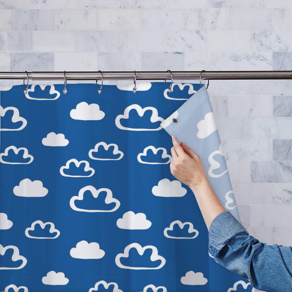 Clouds Pattern Washable Waterproof Shower Curtain-Shower Curtains-CUR_SH_EL-IC 5015937 IC 5015937, Abstract Expressionism, Abstracts, Architecture, Art and Paintings, Automobiles, Baby, Black, Black and White, Children, Circle, Cities, City Views, French, Icons, Illustrations, Kids, Love, Modern Art, Nature, Paintings, Patterns, Romance, Scenic, Seasons, Semi Abstract, Signs, Signs and Symbols, Sketches, Sunrises, Symbols, Transportation, Travel, Vehicles, Watercolour, White, clouds, pattern, washable, wate