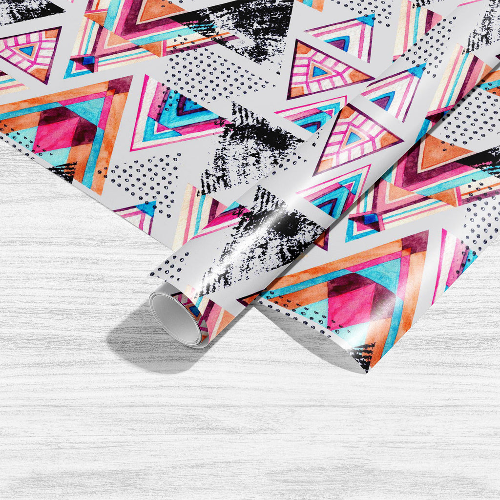 Abstract Watercolor Triangles Art & Craft Gift Wrapping Paper-Wrapping Papers-WRP_PP-IC 5015976 IC 5015976, Abstract Expressionism, Abstracts, American, Ancient, Art and Paintings, Aztec, Black, Black and White, Bohemian, Culture, Decorative, Digital, Digital Art, Dots, Ethnic, Geometric, Geometric Abstraction, Graphic, Hipster, Historical, Illustrations, Medieval, Patterns, Retro, Semi Abstract, Signs, Signs and Symbols, Traditional, Triangles, Tribal, Vintage, Watercolour, World Culture, abstract, waterco