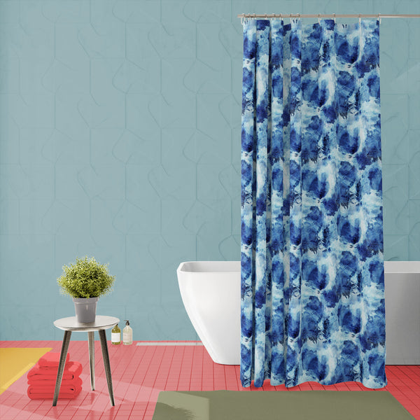 Shibori Indigo Batik D2 Washable Waterproof Shower Curtain-Shower Curtains-CUR_SH_EL-IC 5016082 IC 5016082, Abstract Expressionism, Abstracts, Art and Paintings, Black and White, Culture, Decorative, Ethnic, Fashion, Illustrations, Japanese, Paintings, Patterns, Retro, Semi Abstract, Shibori, Signs, Signs and Symbols, Traditional, Tribal, Watercolour, White, World Culture, indigo, batik, d2, washable, waterproof, polyester, shower, curtain, eyelets, dye, tie, seamless, grunge, textile, 1960, abstract, art, 