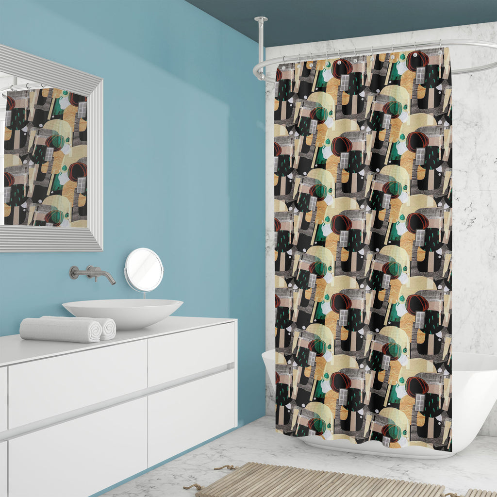 Hand Drawn Modern Abstract Washable Waterproof Shower Curtain-Shower Curtains-CUR_SH_EL-IC 5016112 IC 5016112, Abstract Expressionism, Abstracts, Architecture, Art and Paintings, Collages, Digital, Digital Art, Dots, Drawing, Fashion, Geometric, Geometric Abstraction, Graffiti, Graphic, Hand Drawn, Illustrations, Modern Art, Paintings, Patterns, Semi Abstract, Signs, Signs and Symbols, hand, drawn, modern, abstract, washable, waterproof, shower, curtain, pattern, art, seamless, collage, concept, contemporar